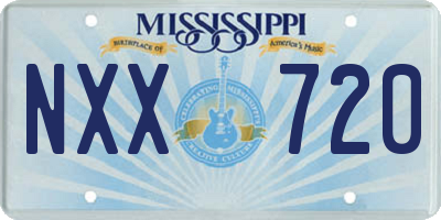 MS license plate NXX720