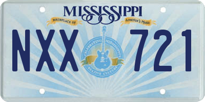 MS license plate NXX721