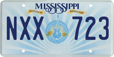 MS license plate NXX723