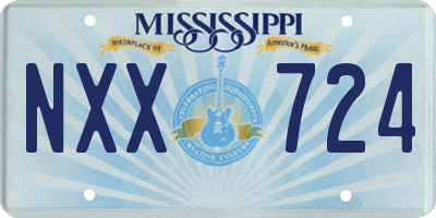 MS license plate NXX724