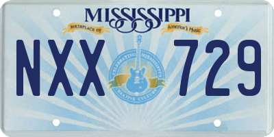 MS license plate NXX729