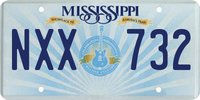 MS license plate NXX732