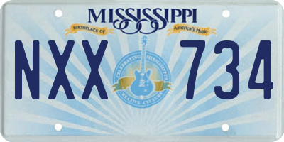 MS license plate NXX734