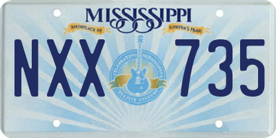 MS license plate NXX735