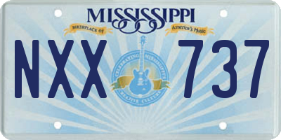 MS license plate NXX737