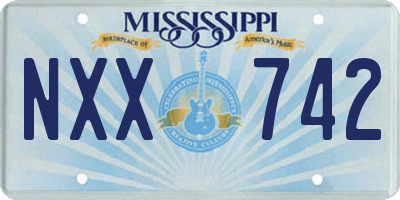 MS license plate NXX742