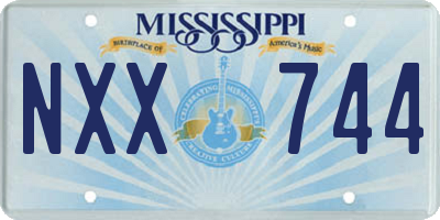 MS license plate NXX744