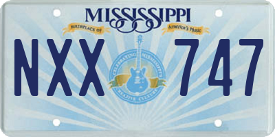 MS license plate NXX747
