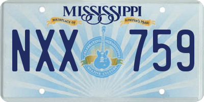 MS license plate NXX759