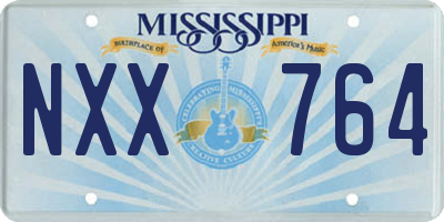 MS license plate NXX764
