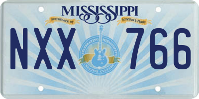 MS license plate NXX766