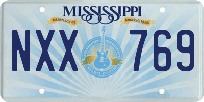 MS license plate NXX769