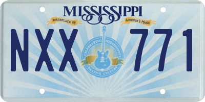 MS license plate NXX771