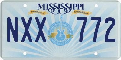 MS license plate NXX772