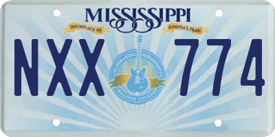 MS license plate NXX774