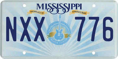 MS license plate NXX776