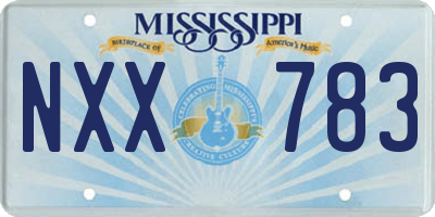 MS license plate NXX783