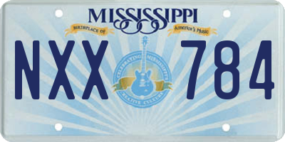 MS license plate NXX784