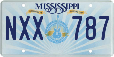 MS license plate NXX787