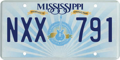 MS license plate NXX791