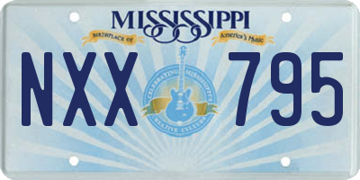 MS license plate NXX795
