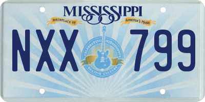 MS license plate NXX799