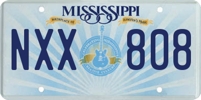 MS license plate NXX808
