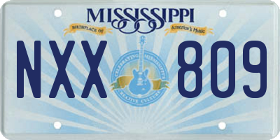 MS license plate NXX809