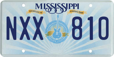 MS license plate NXX810