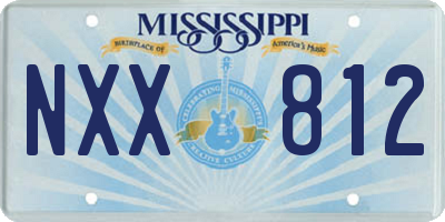 MS license plate NXX812