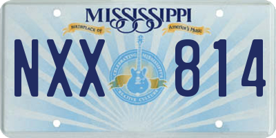MS license plate NXX814