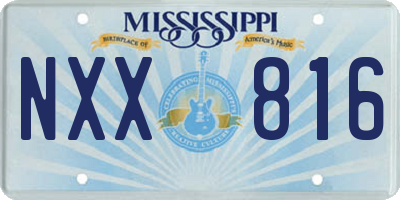 MS license plate NXX816