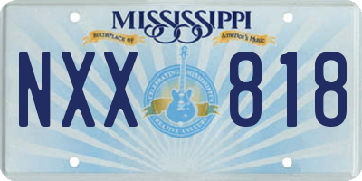 MS license plate NXX818