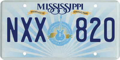 MS license plate NXX820