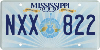 MS license plate NXX822