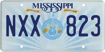 MS license plate NXX823