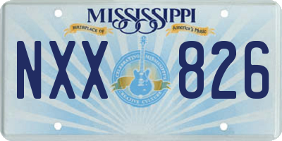 MS license plate NXX826