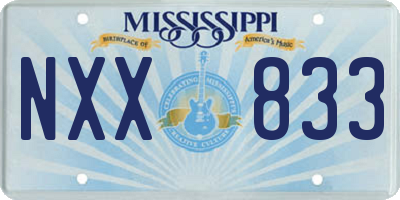 MS license plate NXX833