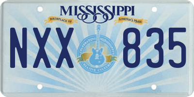 MS license plate NXX835