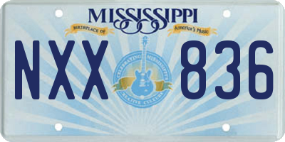 MS license plate NXX836