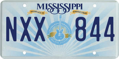 MS license plate NXX844