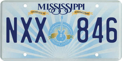 MS license plate NXX846