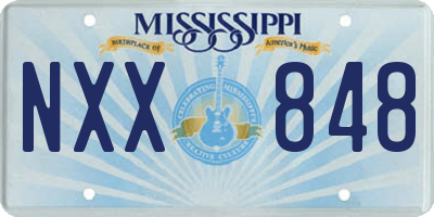 MS license plate NXX848