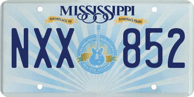 MS license plate NXX852
