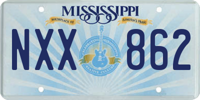 MS license plate NXX862