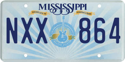 MS license plate NXX864