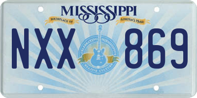 MS license plate NXX869
