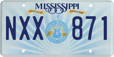 MS license plate NXX871