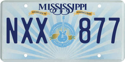 MS license plate NXX877