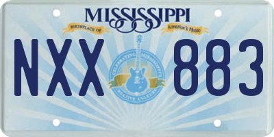 MS license plate NXX883